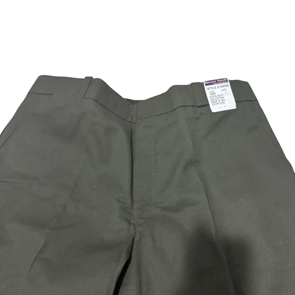 NWT Horace Small Pants Style 2134INS Size 42R UNHEMMED GREEN Made In USA